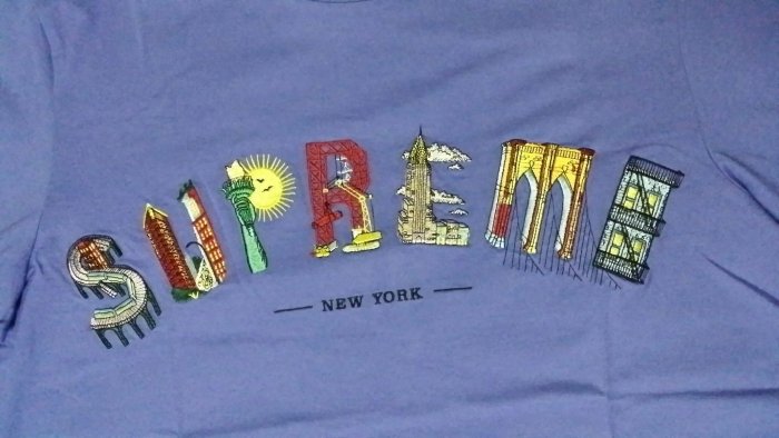 全新，現貨，M號，紫色，Supreme City Arc Tee ss19 week 4有防塵套