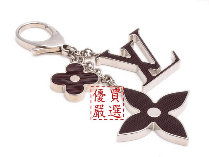 ☆優買二手精品名牌店☆ LV 原花 LOGO 紫 壓克力 金屬 水波紋 鑰匙 圈 吊飾 KEY M66369 全新 I