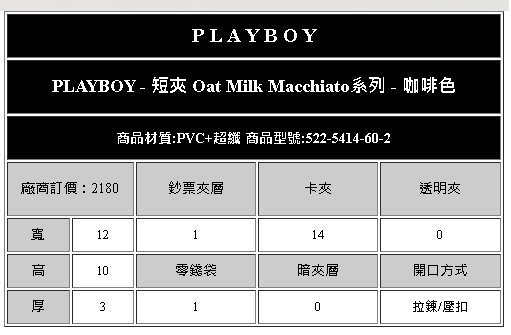 PLAYBOY 包包【永和維娜】PLAY BOY  短夾 咖啡色 522-5414-60-2