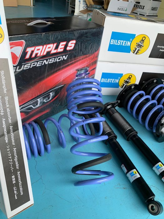 德國BILSTEIN 倍適登B4黑筒搭配Triple S TS短彈簧總成套件VOLVO XC60 MK1 08-17套裝