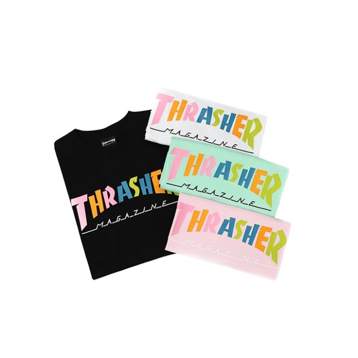 【QUEST】THRASHER 日線 HOMETOWN 70S TONE / 彩色LOGO TEE 短袖