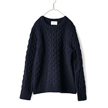 Sunny clouds 冬 fisherman's sweater 純羊毛 黑藍色毛衣 (現貨款特價)