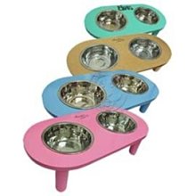 【🐱🐶培菓寵物48H出貨🐰🐹】TenderCare《寵物工學設計架》木製雙槽狗碗餐桌 特價399元