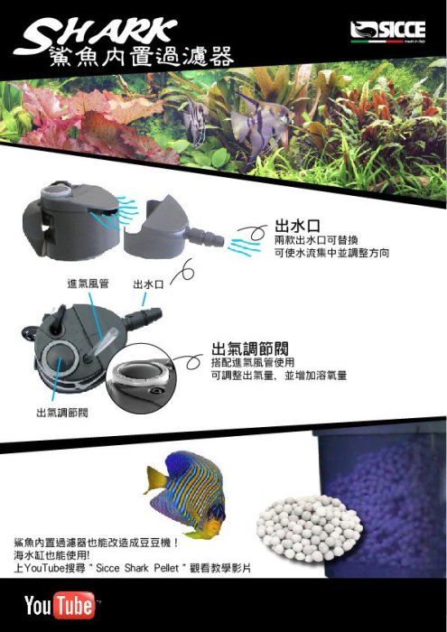 微笑的魚水族☆義大利 SICCE-希捷【鯊魚專用濾材盒(含生化棉1入)】S-204