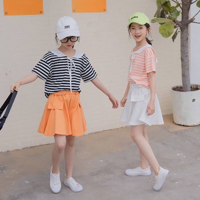 【TF5715】✿寶貝花園✿ 2023夏季新品 女童 中大童 純色寬鬆裙褲 親子款