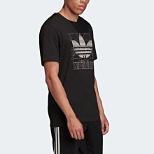 【Dr.Shoes 】Adidas ORIGINALS 男款 大Logo 手繪風 短袖T恤 黑色線條 FM3376