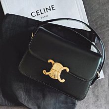 Celine  Triomphe 凱旋門 Box 豆腐包盒子包復古單肩斜挎方包小號*附購證