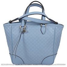 【茱麗葉精品】全新精品 GUCCI 449241 BREE 經典雙G緹花牛皮壓紋手提二用包.天空藍 預購無現貨