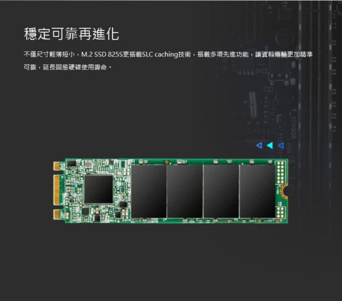 新風尚潮流 【TS1TMTS825S】 創見 1TB 825S M.2 2280 SSD 固態硬碟 SATA 3