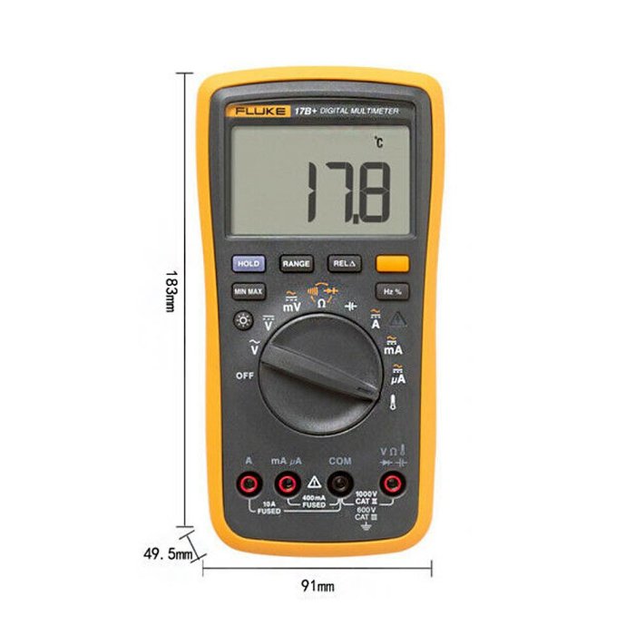 【Suey電子商城】Fluke 17B+  數顯萬用表附溫度測量功能