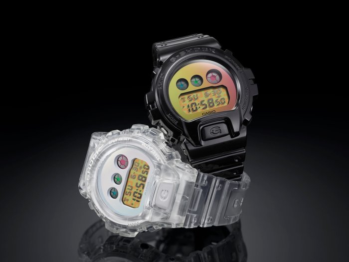 黑彩全新 CASIO G-SHOCK 25週年手錶 紀念錶 DW6900SP 1JR 7JR 太陽能 透明黑色