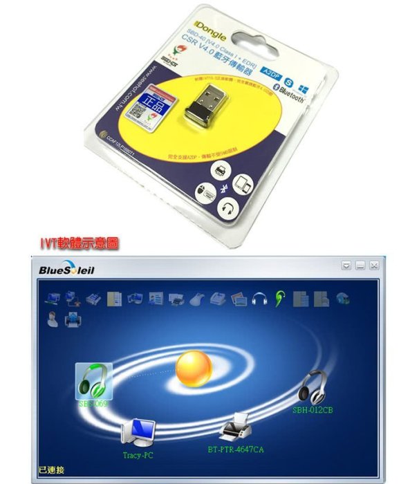 seehot V4.0藍牙傳輸器 藍芽發射器 (SBD-40) 藍牙分享器 鍵盤 滑鼠 音樂聲音