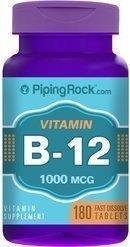 【天然小舖】Piping Rock 現貨 Vitamin B-12 維他命B 12 1000mcg 180錠