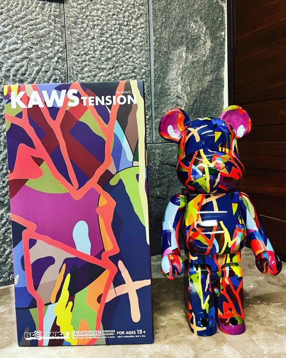 BE@RBRICK 1000% Kaws bearbrick 庫伯力克熊眼睛有X 現貨保證正品