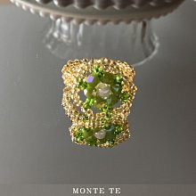 【MONTE TE手作飾品】大綠花形象設計而成的戒指-現貨