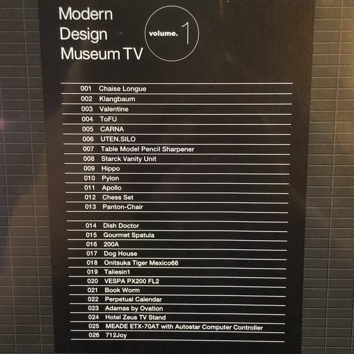 【一手收藏】Modern Design Museum TV ❶，日本國內版，購於東京，日本BS2004發行，保存良好。