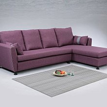 【尚品傢俱】 798-03 蘭斯L型亞麻布沙發 (另有灰、綠、紫色)/L-Shaped Sofa