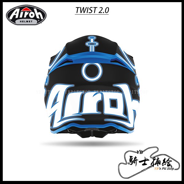 ⚠YB騎士補給⚠ Airoh Twist 2.0 Neon Blue 藍 越野 滑胎 林道 輕量化 OFF ROAD