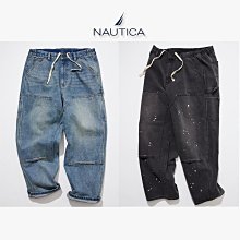 【日貨代購CITY】 NAUTICA Crushed Double Knee Denim Duck Pants 水洗 工作褲 潑漆