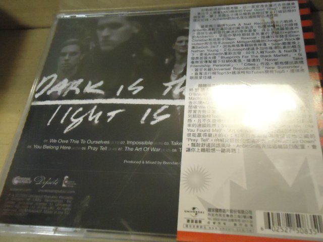 Anberlin 安柏林樂團 Dark Is The Way, Light Is A Place 黑暗行路‧光明 全新