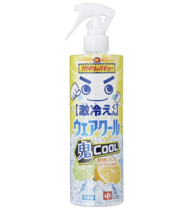 《FOS》日本製 LEC 激冷 衣物涼感噴霧 400ml 夏天 涼爽 瞬間冷感 消暑 防中暑 檸檬柑橘香 熱銷
