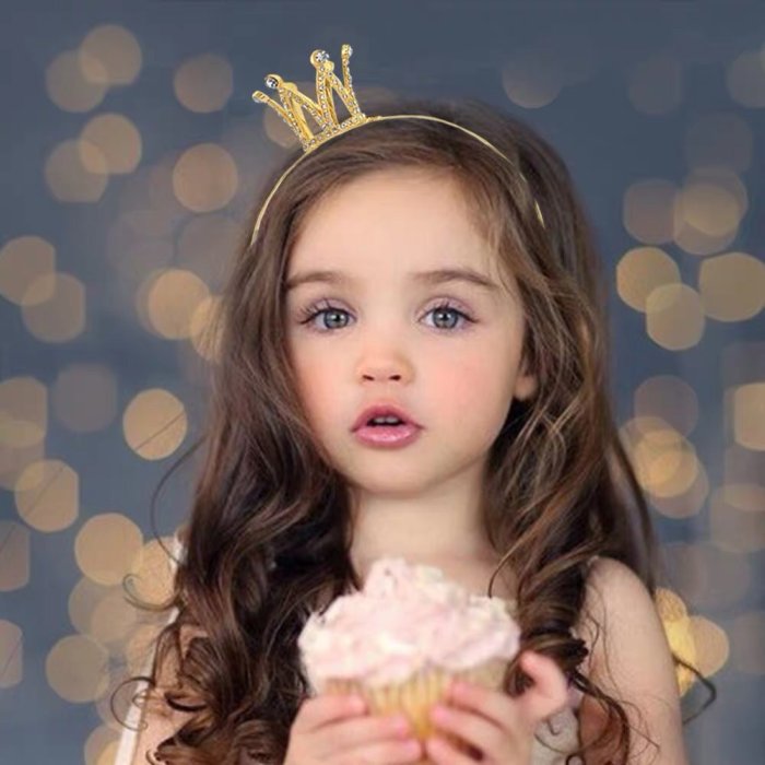 【寶貝妞】 進口 英國小公主可愛水鑽皇冠髮圈 金色/銀色兩色造型髮箍 兒童髮飾 優惠250