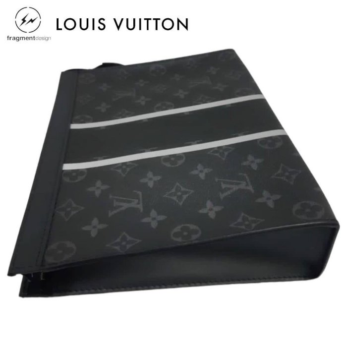 最高可分6期0利率 👜LV Pochette Voyage藤原浩聯名 中號條紋閃電手袋/手拿包M64440 Louis Vuitton