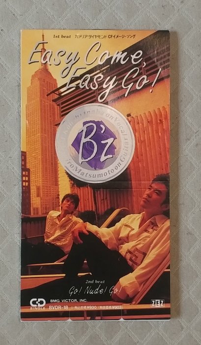 B'z - Easy Come, Easy Go!   日版 二手單曲 CD