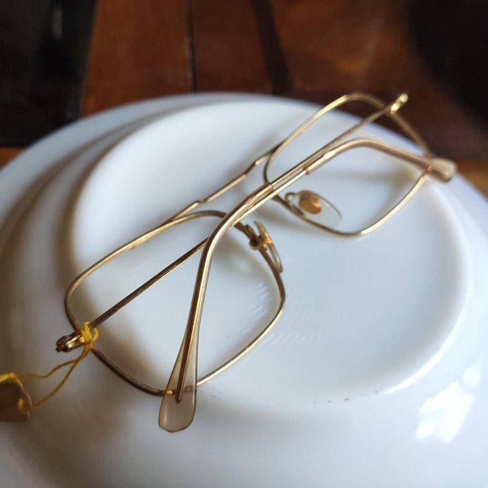 法國貓牌 Morel 眼鏡 鏡框 鍍金 細腳GF14k france glasses frame