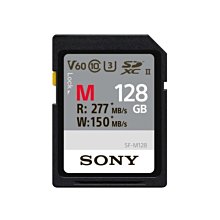 SONY SF-M128 高速記憶卡 SDXC-128GB UHS-II 277mb/s V60 U3【台灣索尼公司貨】