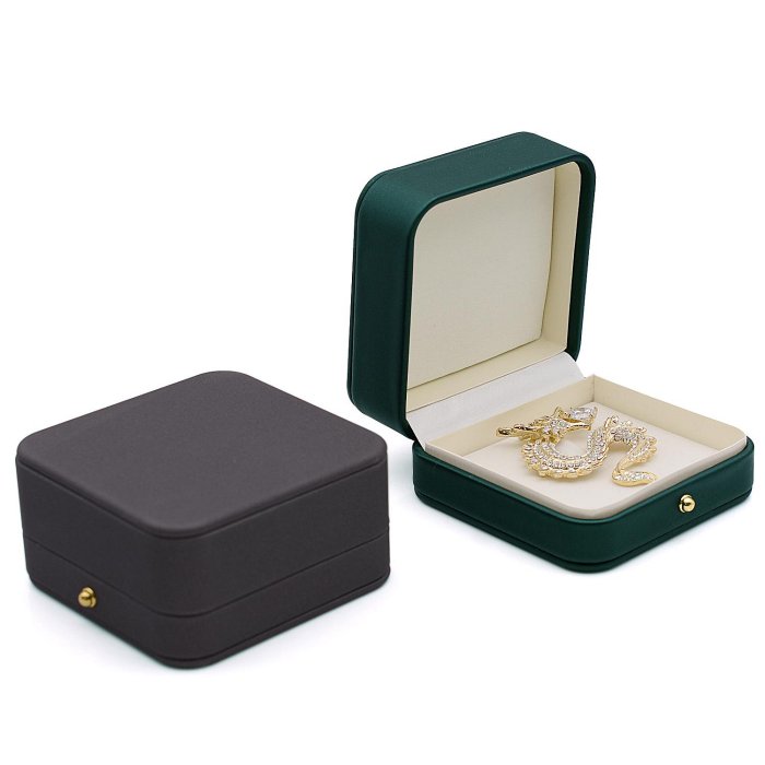 高檔金扣胸針盒子勛章盒定制飾品收納包裝盒寬版戒指盒徽章盒子