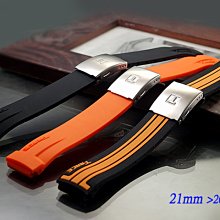 【時間探索】天梭  T-race 代用矽膠摺疊扣錶帶 ( 21mm )