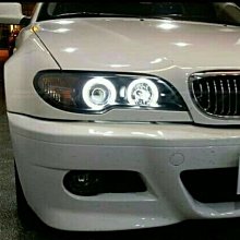 新店【阿勇的店】BMW E46  02~05後期 小改款 燈泡版有馬達款 2門 黑框光圈魚眼式大燈 E46 大燈