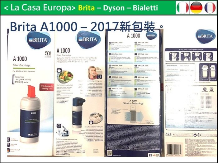 [My Brita] 3入 A1000 On Line 長效型濾芯。2021.05月製造。新包裝。原廠盒裝。免運費。濾心