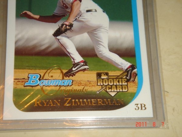 美國職棒 Nationals Ryan Zimmerman 2006 Bowman Originals  #40 RC 新人卡 球員卡