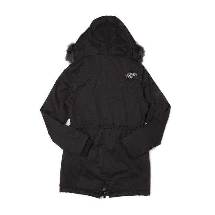 極度乾燥 Superdry Tall Parka Windcheater 加厚保暖 長版 雙排拉鍊 風衣 外套 超細纖維 黑