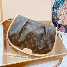 二手旗艦 LOUIS VUITTON LV 字紋 咖啡色 鈴鼓包 小款 肩背包 側背包 (中友店) 12503