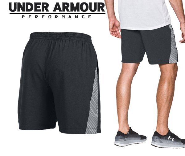 正翰棒壘---UNDER ARMOUR UA Launch 7英寸跑步印花短褲 黑1253575-010