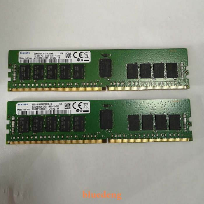 三星 8G 2RX8 PC4-2400T DDR4 ECC REG 8GB RDIMM 伺服器記憶體