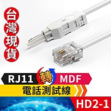 板橋現貨【RJ11轉MDF查線頭】10對科隆模塊檢查線. A型端子電話線路查修.電話測試線【傻瓜批發】HD2-1