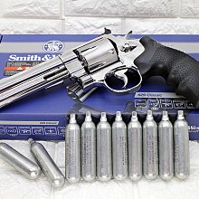 [01] UMAREX Smith & Wesson M629 5吋 左輪 CO2槍 銀 + CO2小鋼瓶 ( 左輪槍