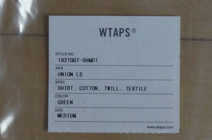 WTAPS 19AW UNION LS / SHIRT. COTTON. TWILL. TEXTILE 格紋襯衫| Yahoo奇摩拍賣