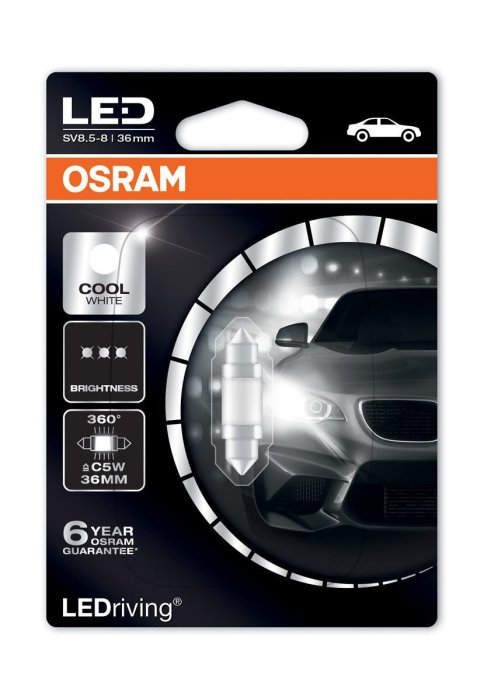 6000k Led Osram 36mm C5W Festoon 6498CW 亮白光 31mm 6497cw Philips 38mm 30mm