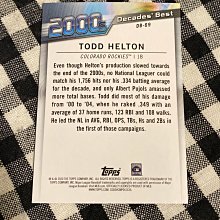 Todd Helton 2020 Topps Update Series 2010s Decades’ Best Batters DB-69