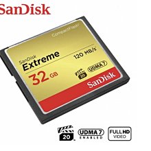 SanDisk Extreme CF 32GB 800X 120MB/s HD vedio 適 7D 5D3 D800E