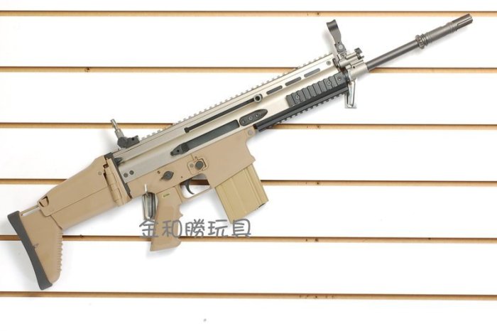 JHS（（金和勝 生存遊戲專賣））感謝WE支持 WE 沙色 SCAR-H 電動槍 6382