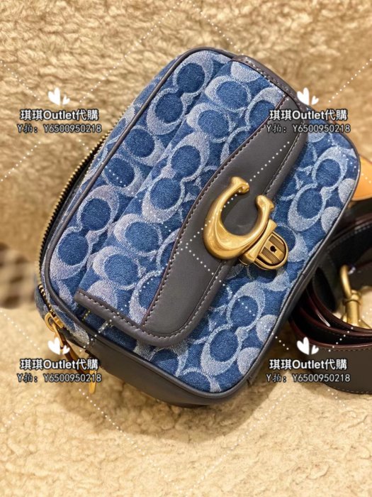 琪琪Outlet代購 Coach 蔻馳 CA076 新款Studio香布雷帆布女士相機包 單肩斜跨包 附代購憑證