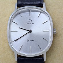 《寶萊精品》Omega 歐米茄銀白橢圓手動男子錶