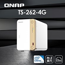 QNAP TS-262-4G 2Bay 網路儲存伺服器(空機)【風和網通】