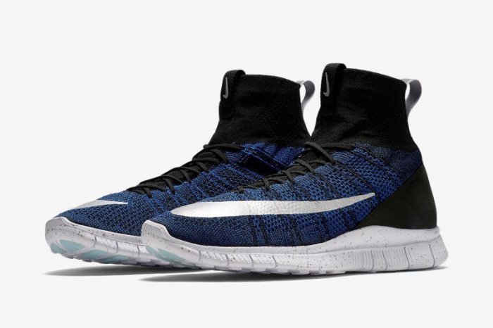 =CodE= NIKE FREE FLYKNIT MERCURIAL FC 編織赤足慢跑鞋(黑藍銀)836126-041